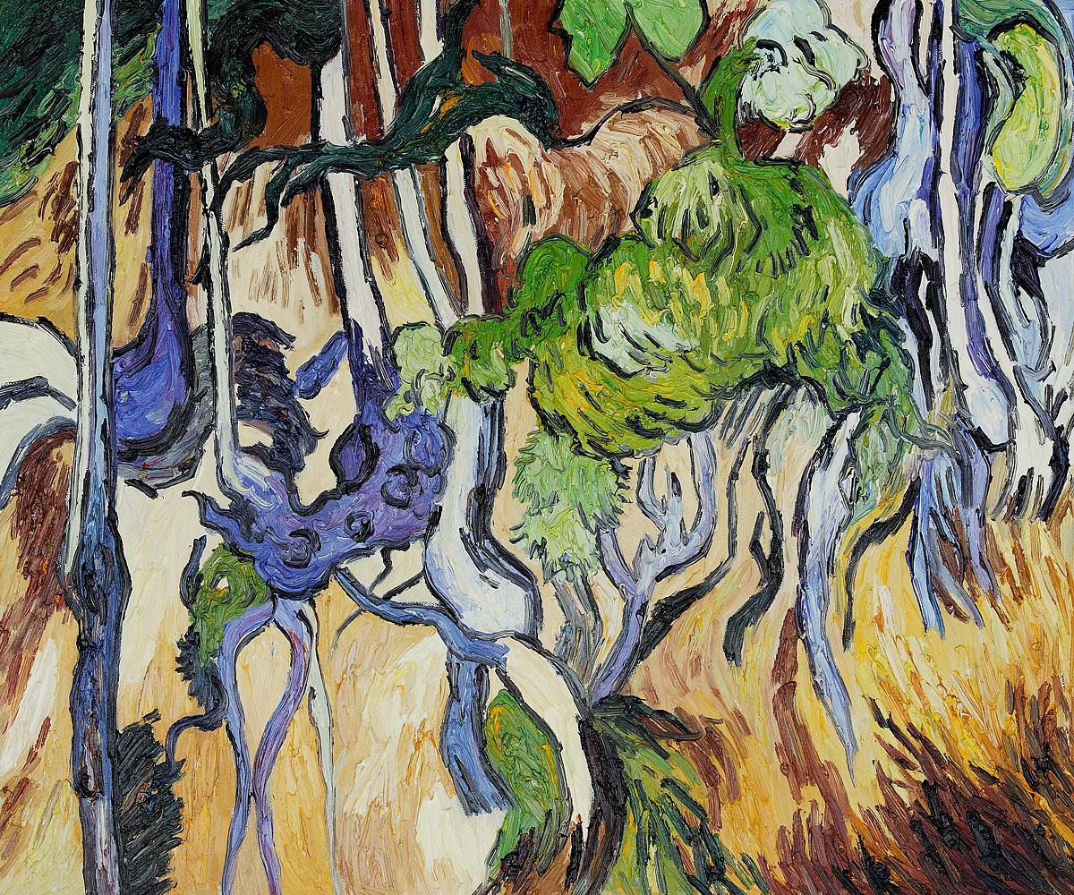 Tree Roots and Tree Trunks - Van Gogh Painting On Canvas